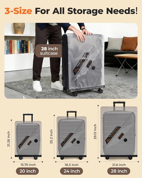 BAGSMART Rechargeable Wireless Pump Travel Storage Bags - 18 Portable Vacuum Compression Bags for Clothing