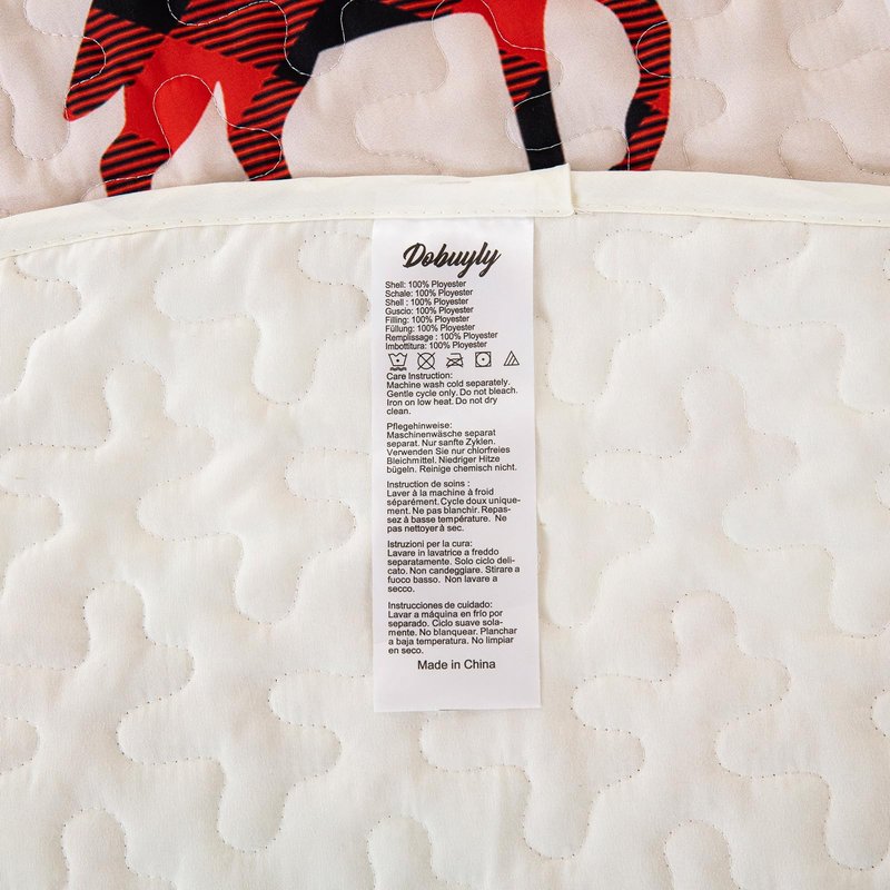 Dobuyly Christmas Quilt Set King, Christmas Tree Snowman Reindeer Pattern Bedding Bedspread Coverlet, Soft Microfiber Lightweight Holiday Christmas Quilt with 2 Pillowcases 90"x 103"