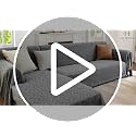 L Shape Sectional Couch Cover Set - Dark Grey XL, Washable & Pet Friendly
