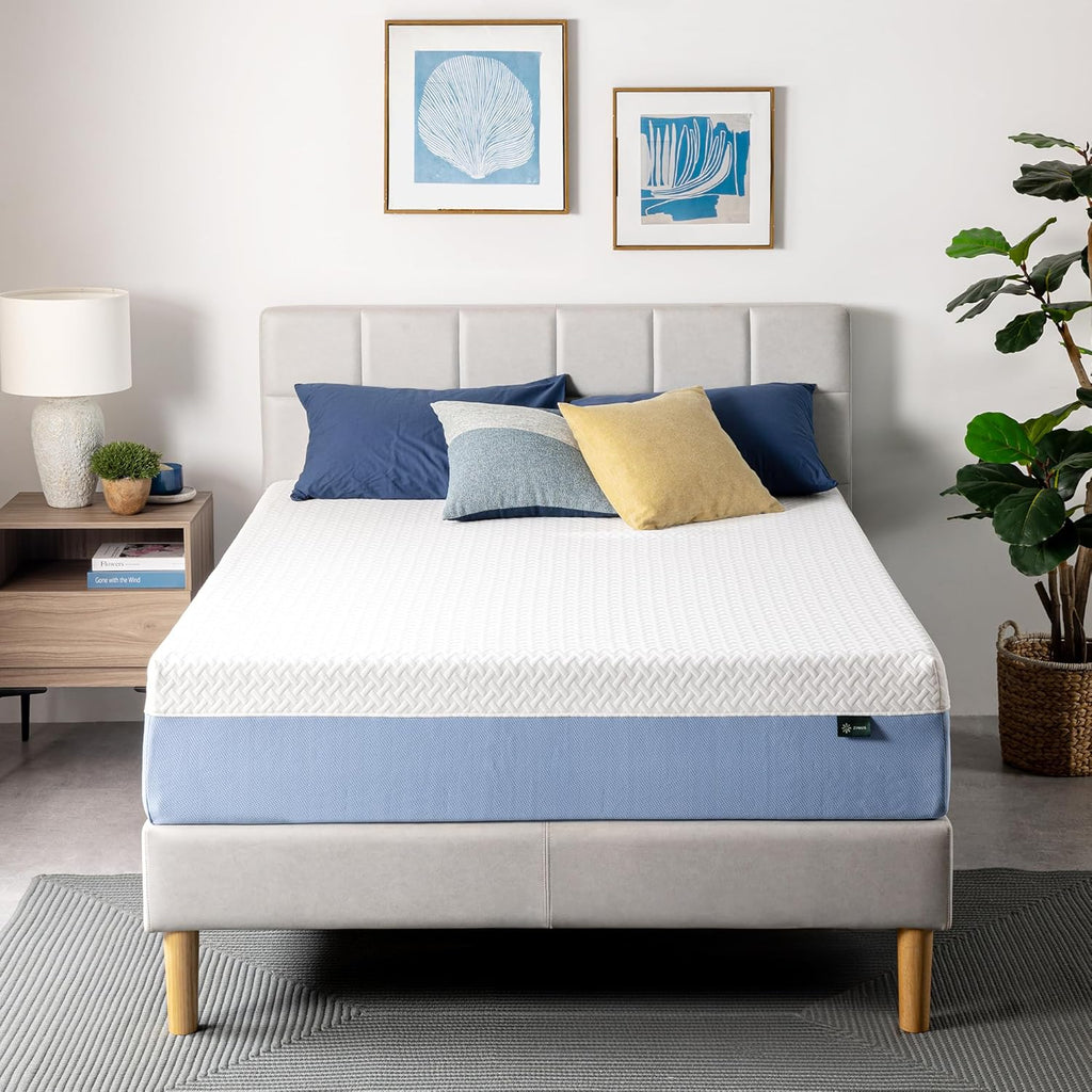 Zinus 12 Inch King Cooling Memory Foam Mattress - Fiberglass Free, Medium Feel, Breathable Design