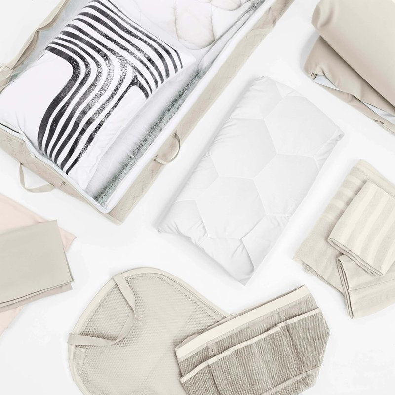 Hearth & Harbor Complete Dorm Room Set, Twin XL Comforter Set, Sheet Set, Mattress Protector, Towels and Organizers - All Dorm Accessories Included