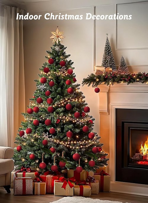 Brightown Velvet Christmas Balls - 15 Pcs Beige Ornaments, 3.15 Inch for Holiday Decor | Tree Flocked Decorations