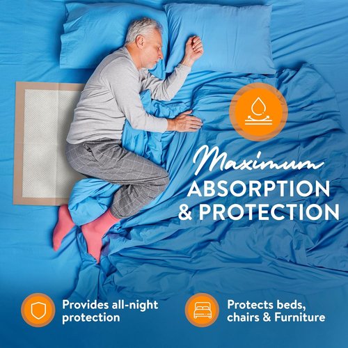 Inspire XL Super Absorbent Bed Pads - Ultra Thick 30 x 36 for Incontinence | 50 Count Disposable Underpads