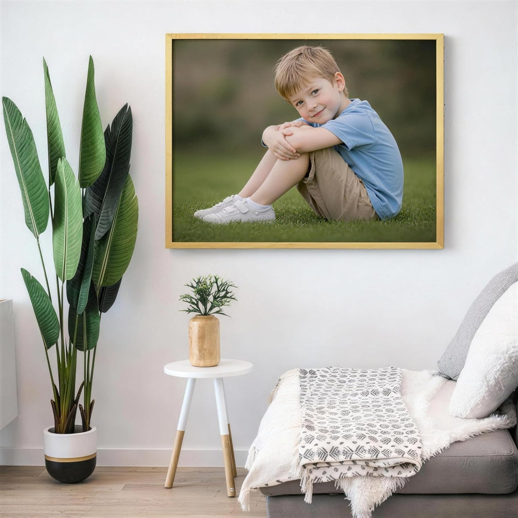 Skiennix Personalized Canvas Prints - Custom Photo Wall Art | Gold, 16x24 - Perfect Home Decor & Gifts