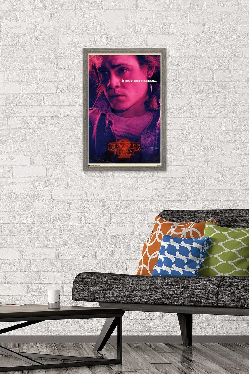 Netflix Stranger Things: Season 2 - Billy Wall Poster, 22.4L" x 14.7W", Gray Framed Version