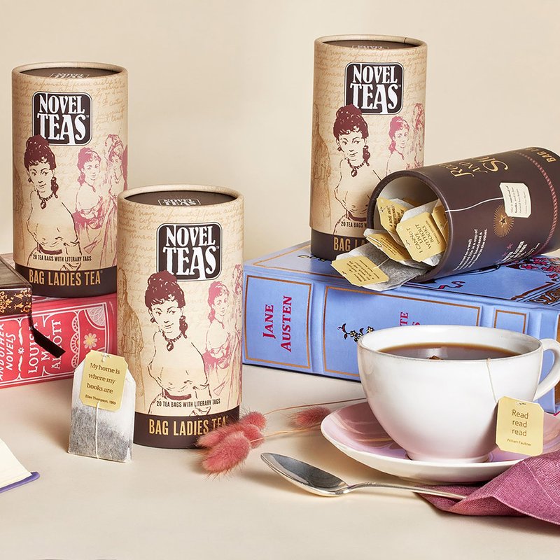 Novel Teas Book Lover's Tea contains 20 teabags individually tagged with literary quotes from the world over, made with the finest English Breakfast tea, for the book lover