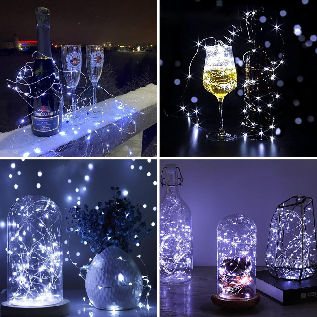 ZGWJ Fairy Lights - 8 Pack Battery Operated 7ft Mini LED String Lights | 3 Modes for DIY & Party Decor