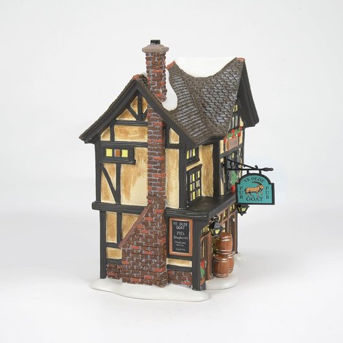 Department 56 Ye Olde Goat Pub Lit Building - 6.63 Inch Multicolor Dickens Village Decor