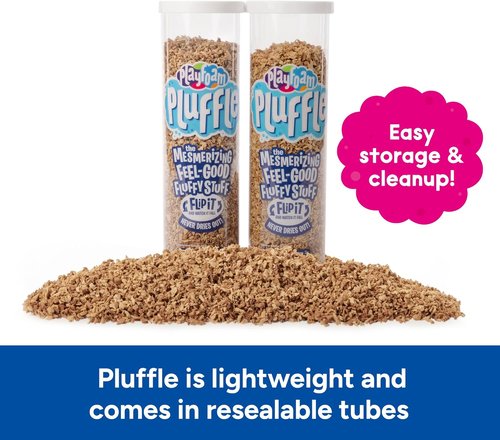 Educational Insights Pluffle® Sand 2-Pack - Mess-Free Sensory Bin Foam Set for Toddlers | Ideal for Home & Classroom Fun