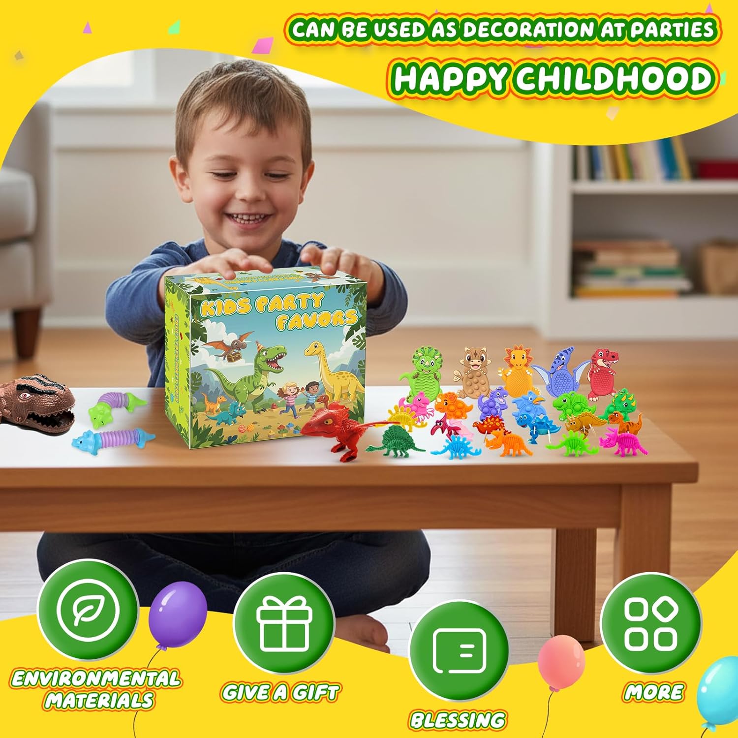 Skiennix Dinosaur Sensory Fidget Toys - 1000 PCS Bulk Party Favors for Kids | Perfect for Prizes & Easter Egg Fillers