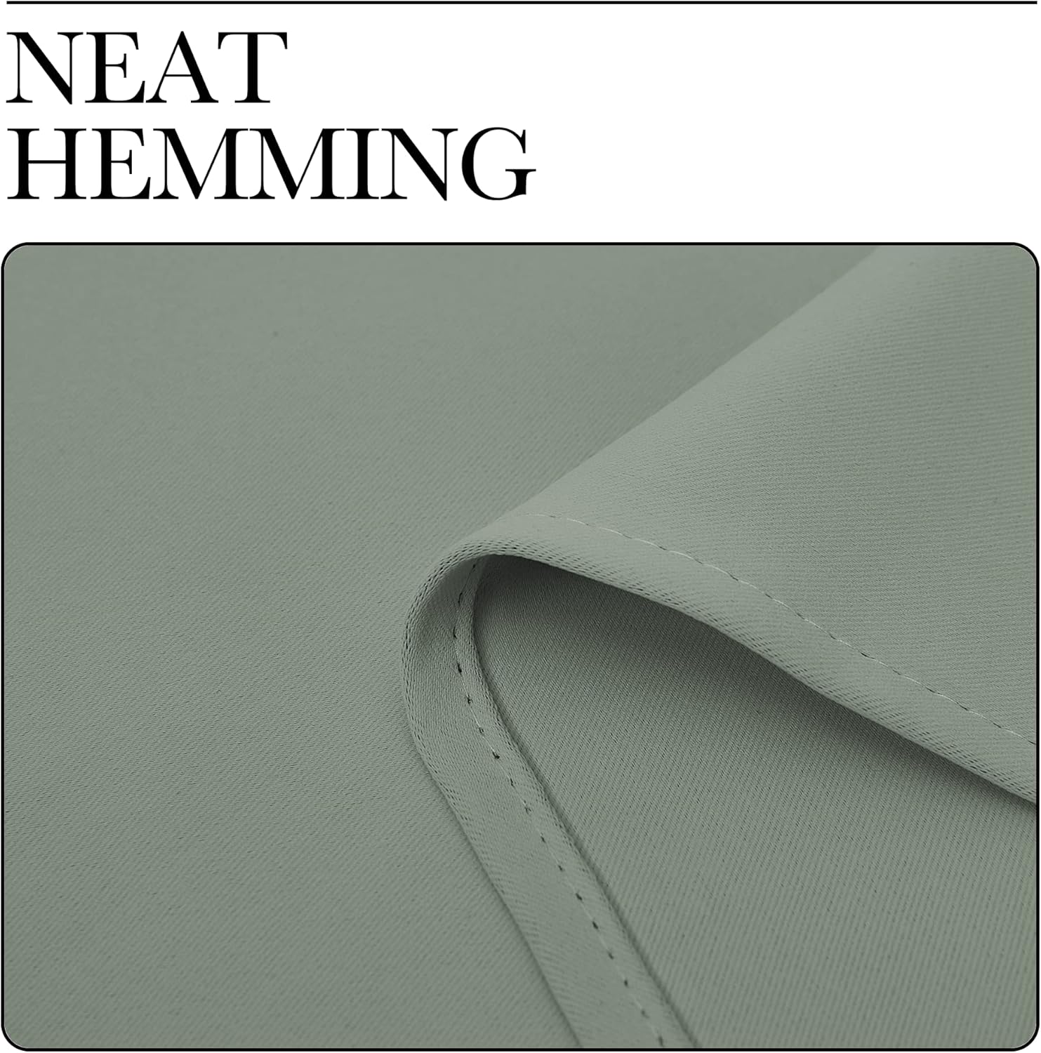 NICETOWN Blackout Curtain Panels - Thermal Insulated Grommet Drapes for Basement | Greyish Green, 34x84 Inch (1 Pair)