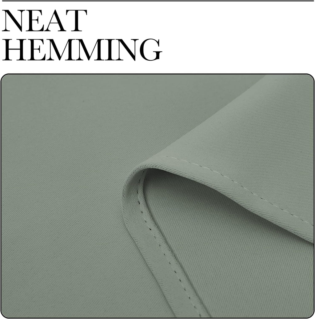 NICETOWN Blackout Curtains - Thermal Insulated Grommet Top Drapes for Nursery | Greyish Green, 42 x 63 Inches