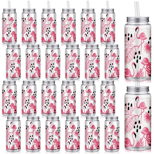 24 Pcs Flamingo Plastic Cups with Lids and Straws Flamingo Party Favors Bachelorette Cups 13.5oz Reusable Drinking Tumblers Bulk for Juice Water Coffee Tea Hawaiian Summer Beach Pool Birthday Party