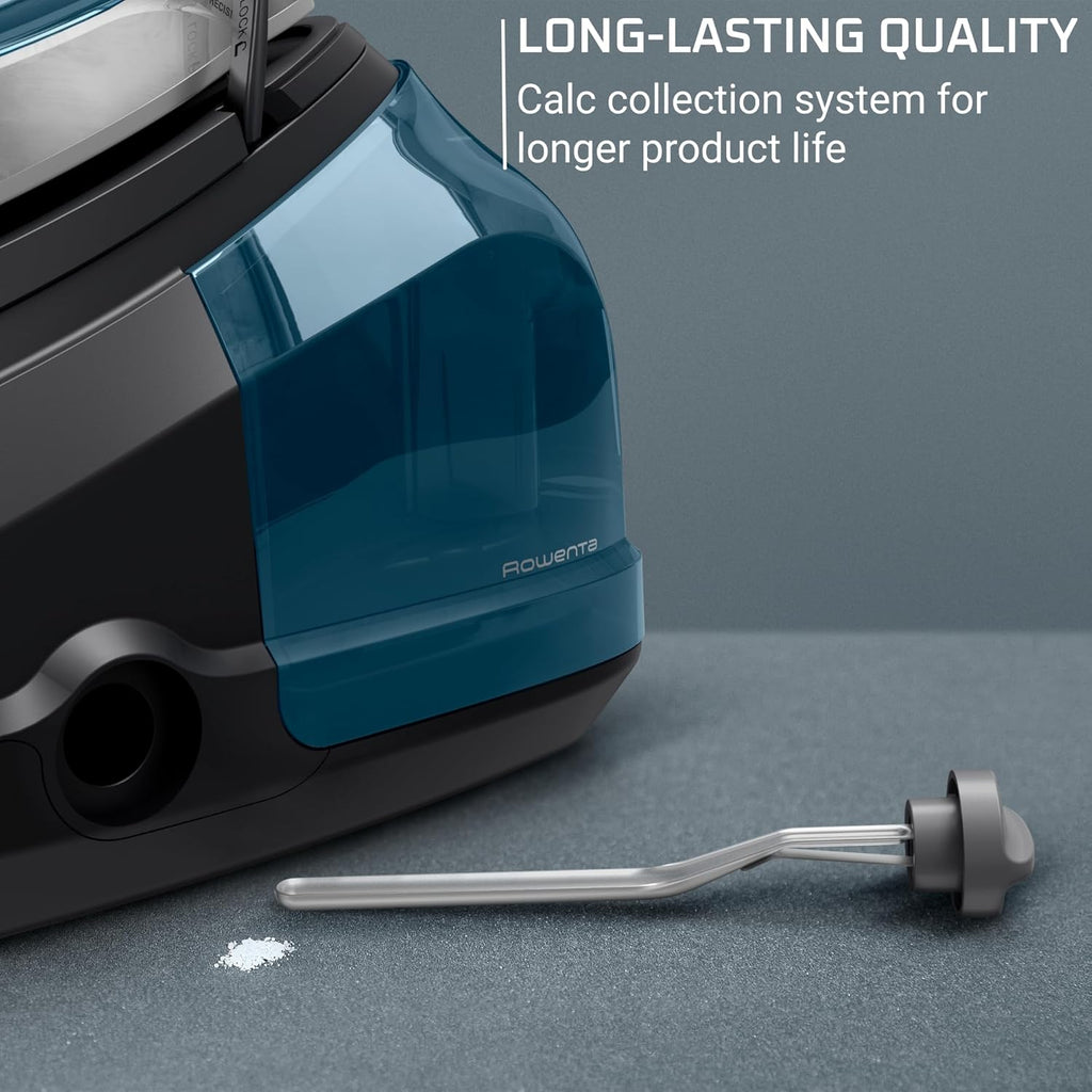 Rowenta Professional Iron Steamer - Fast Heat Up with Stainless Steel Soleplate | 1.1L Removable Tank, 1800 Watts, Blue