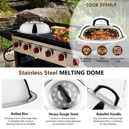 25Pcs Griddle Accessories Kit for Blackstone, Joyfair Stainless Steel Flat Top Grilling Spatula Accessory Tools Set with Smash Burger Press Basting Covers for Outdoor BBQ Teppanyaki Hibachi Cooking