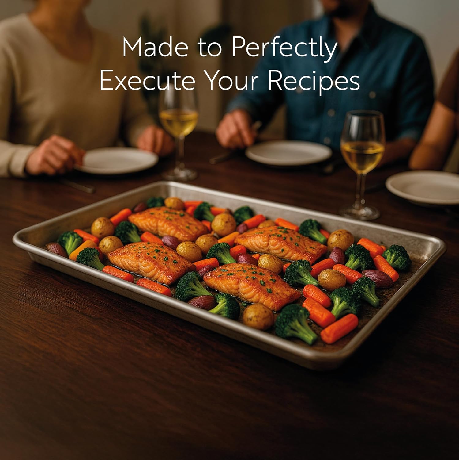 Restaurantware Met Lux Heavy-Duty 26 x 18 Inch Baking Pan - Durable Aluminum Sheet Pan for Baking & Roasting