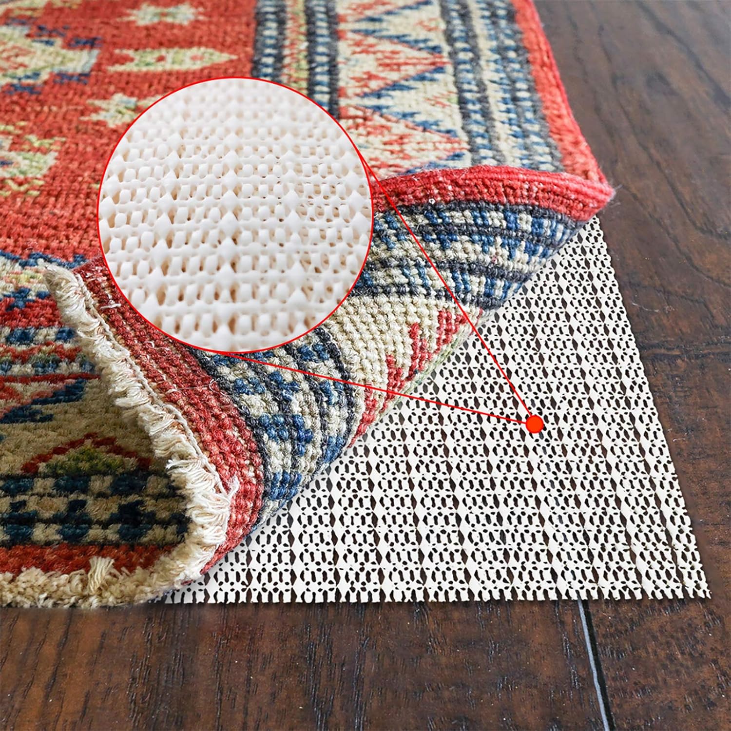 Regine Switzerland 8x10 Non-Slip Area Rug Pad - Secure Grip for Hard Surface Floors