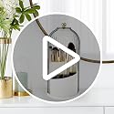 Rotating Toothbrush Holder with Sliding Lid, 3-Slot Bathroom Organizer