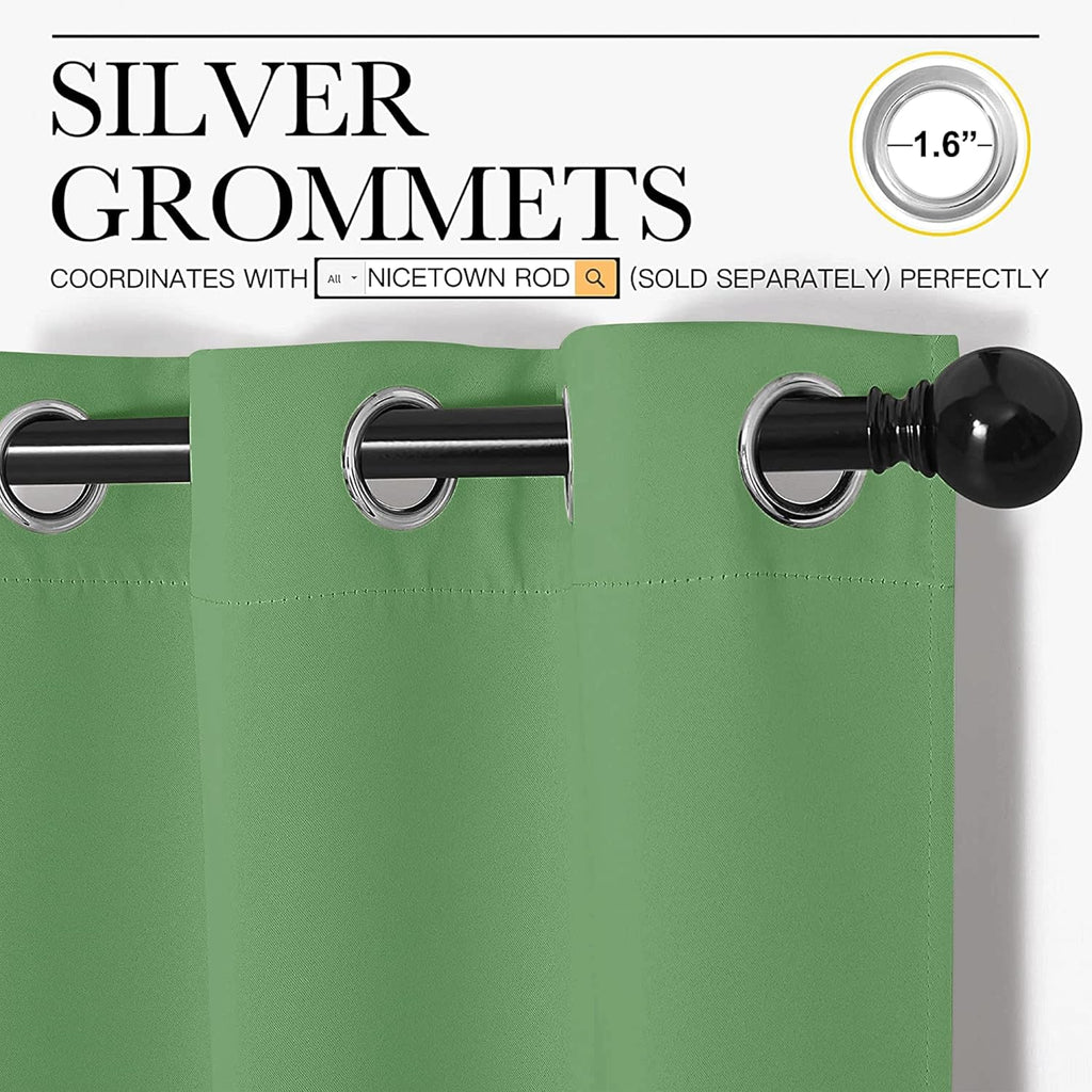 NICETOWN Blackout Curtains - Forest Green Thermal Insulated Drapes | 102" Length, 2 Panels, 55" Wide
