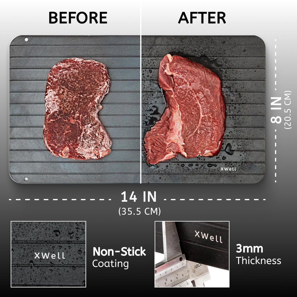 XWell Defrosting/Thawing Tray for Frozen Meat Eco Friendly Thawing Board, Meat Defroster Tray, Defrosting Thaw Plate/Board, Defrost Plate/Mat