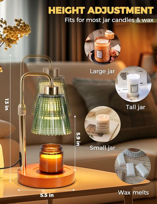 GODONLIF Candle Warmer Lamp - Dimmable with Timer | Perfect Birthday Gift for Women & Moms, Includes 2 Bulbs