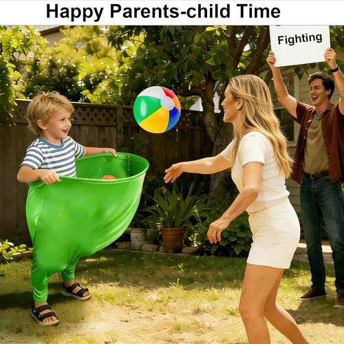 Granny Pants | 17 PCS Yard Game Set - 2 Oversized Funny Pants with 10 Balls & 2 Air Pumps for Outdoor Fun