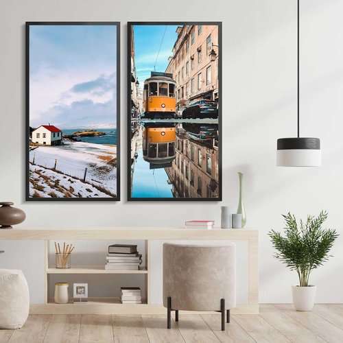 LaVie Home 27x40 Black Picture Frame - HD Plexiglass Wall Display for Vertical or Horizontal Use