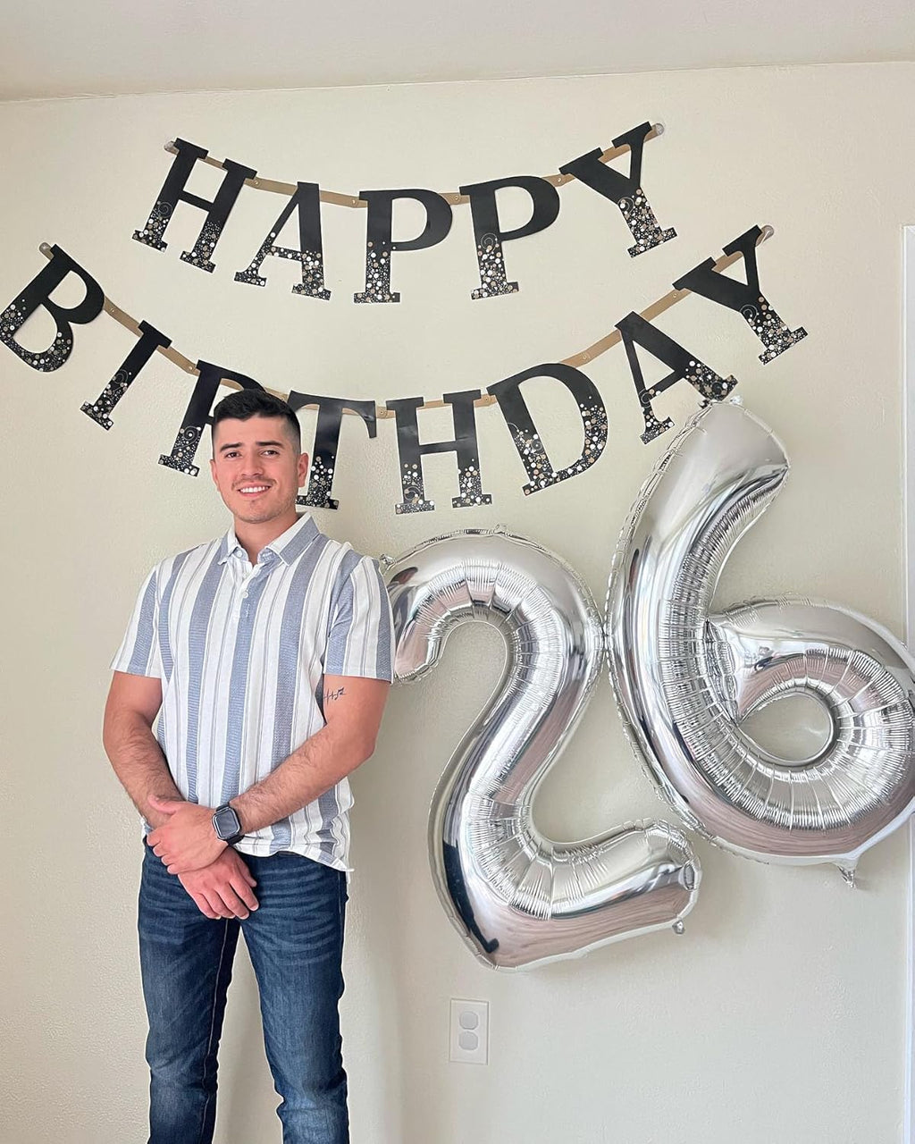 Silver Number 6 Balloon | 40-Inch Birthday Decoration for 6th Birthday Celebrations