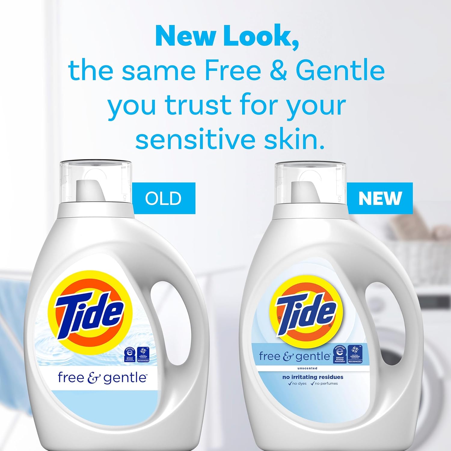 Tide Free & Gentle Liquid Laundry Detergent - 64 Loads | 84 Fl Oz | Hypoallergenic Formula