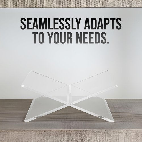 SK Acrylic Book Stand X-Large - 12.5" x 9.5" x 5.5" - Quran Holder - Coffee Table Book Stand - Cookbook Stand for Kitchen - Home and Table Decor