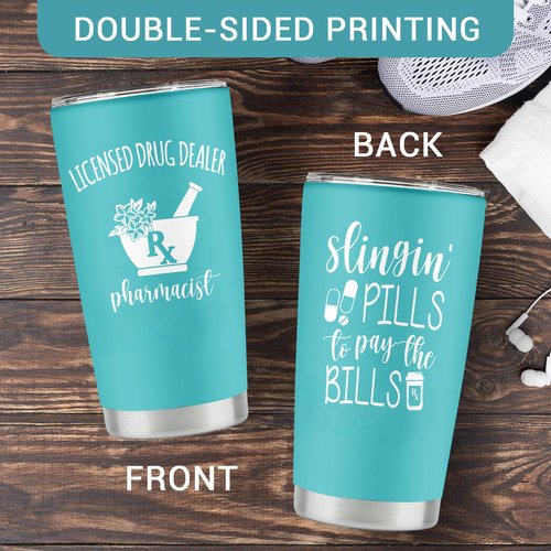 Louasedh Pharmacist Gifts for Women, Pharmacist Appreciation Graduation Gifts, Pharmacists Gift Ideas, Funny Gift for Pharmacists Women 20 oz Tumbler
