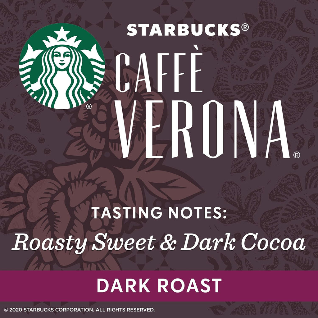 Starbucks Dark Roast Ground Coffee - Caffè Verona - 100% Arabica Beans - 20 oz Bag