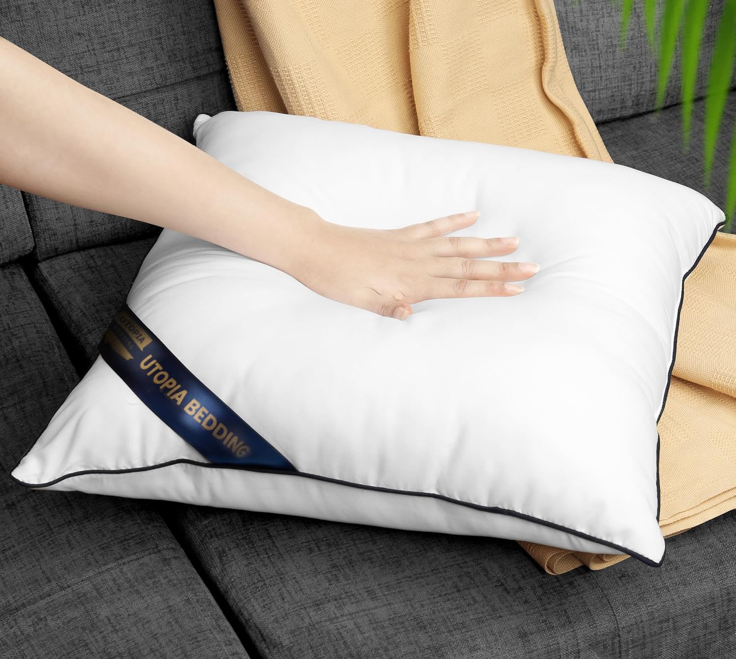Utopia Bedding Throw Pillow Inserts - Decorative 26 x 26 Inch White Pillows for Sofa & Bed | Pack of 2