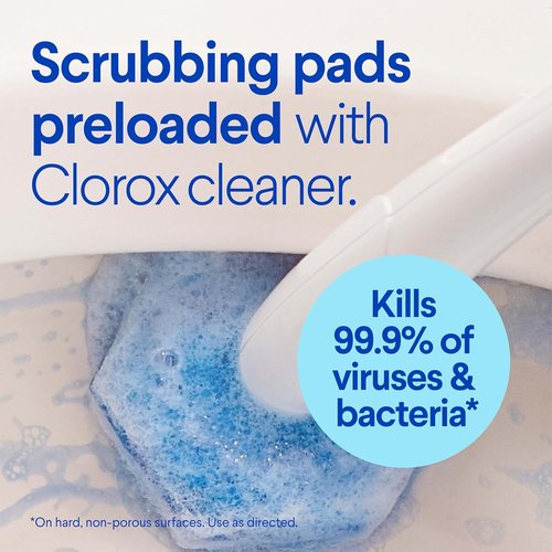 Clorox ToiletWand Cleaning System - Disposable Toilet Scrubber with 16 Refills & Storage Caddy