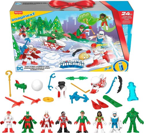 Fisher-Price Imaginext DC Super Friends Advent Calendar - 24 Figures & Accessories for Kids Ages 3+