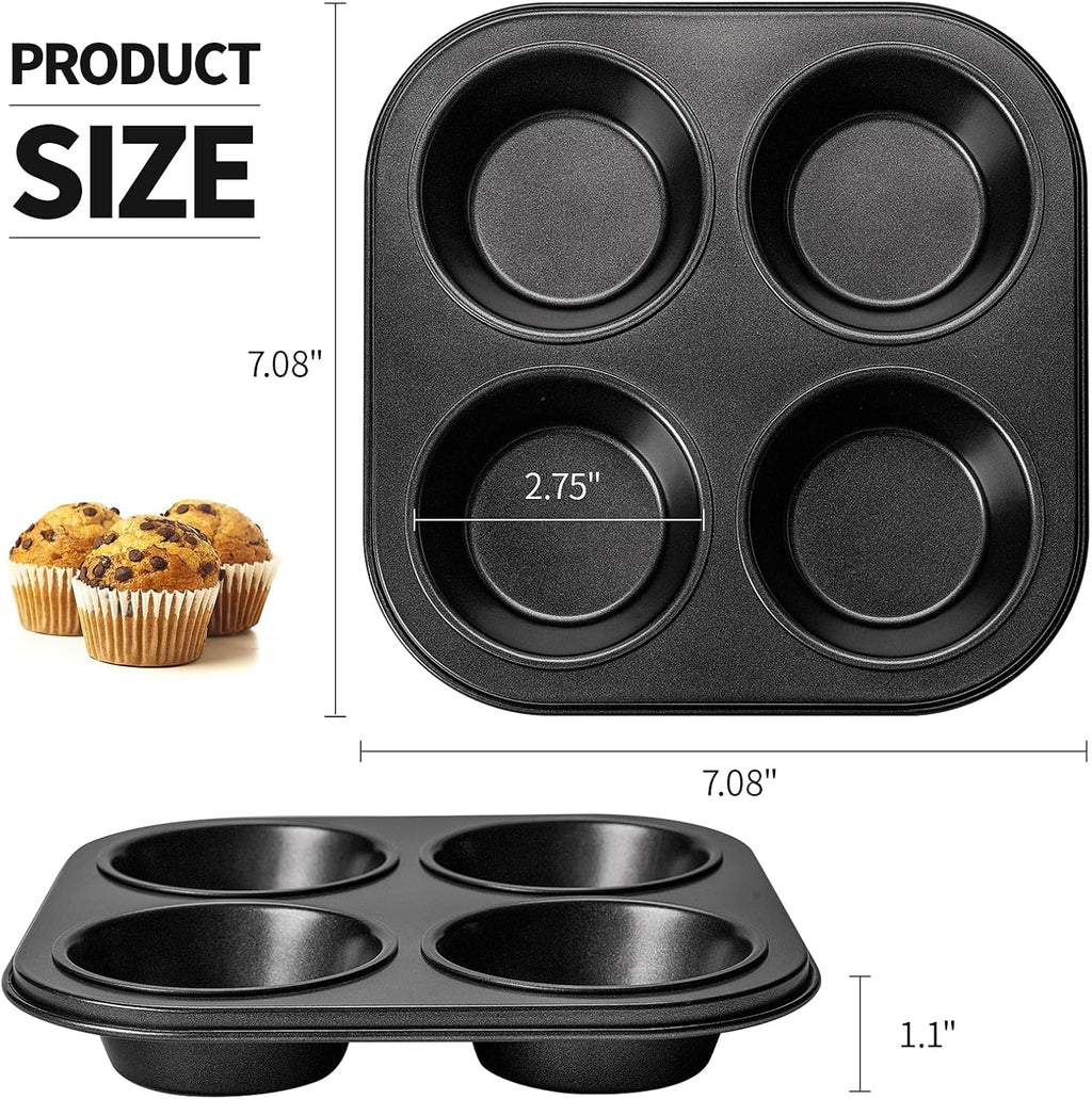Yomvzake Air Fryer Muffin Pan - Nonstick 2-Pack Cupcake Molds for Toaster Oven | Perfect for Baking
