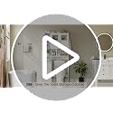 Over-the-Toilet Storage Cabinet with Glass Doors and Adjustable Shelves