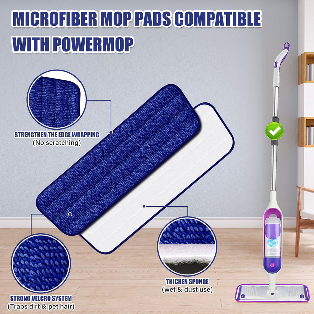 Skiennix Microfiber Spray Mop - Versatile Wet/Dry Floor Cleaner with 3 Washable Pads | Ideal for Hardwood, Tile, and Vinyl