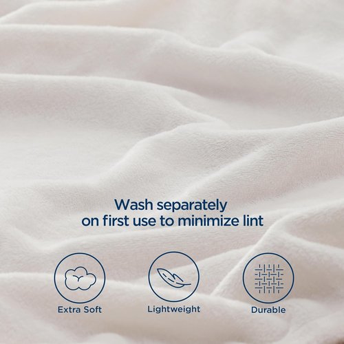 Bedsure Fleece Bed Blanket - Soft, Lightweight Plush Luxury | Queen Size, 90x90 Inches