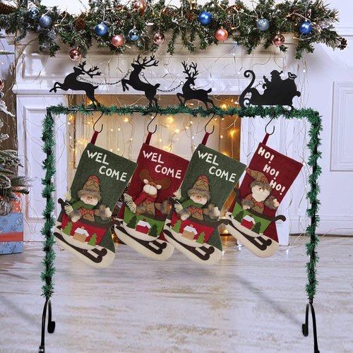 FORUP Christmas Stocking Holder Stand - Elk Design for Secure Holiday Decor | Festive Home Accent