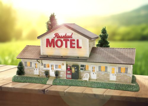 Department 56 Schitt's Creek Village The Rosebud Motel - Lit Building, 6.3 Inch, Multicolor Decor