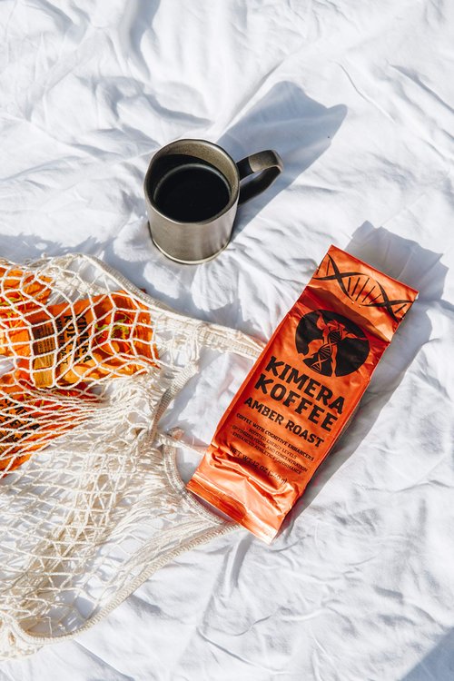 Kimera Koffee - Organic Honey Processed Light Roast Ground Coffee | Amber Blend | Infused with Brain Vitamins |Taurine, Alpha GPC, DMAE, and L-theanine | Enhance Cognitive Stamina | Optimize Focus & Concentration | Enhance Athletic Performance | 12oz
