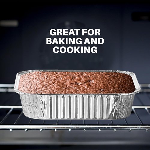 MontoPack 8" Disposable Aluminum Foil Baking Pans - Perfect for Broiling & Meal Prep | 20 Pack with Lids