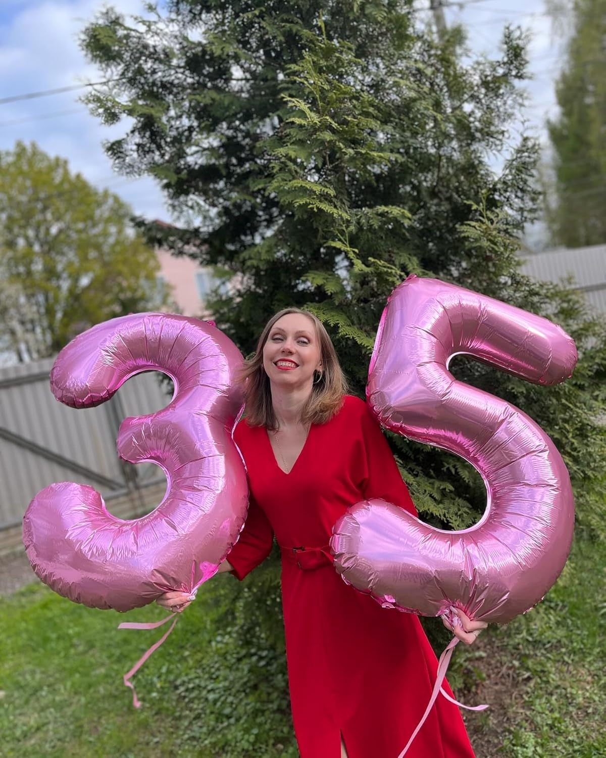 Pink Number 5 Balloon - 40 Inch Giant Foil Balloon for 5th Birthday Party Decorations