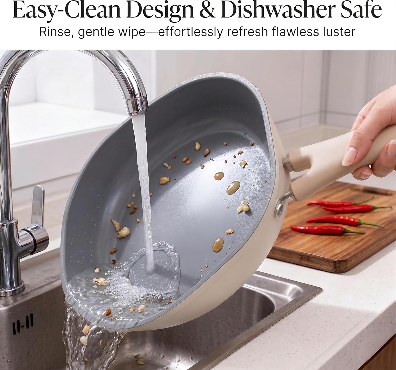 Skiennix 8-Inch Ceramic Nonstick Frying Pan - Eco-Friendly, PFAS & PFOA-Free, Induction Compatible