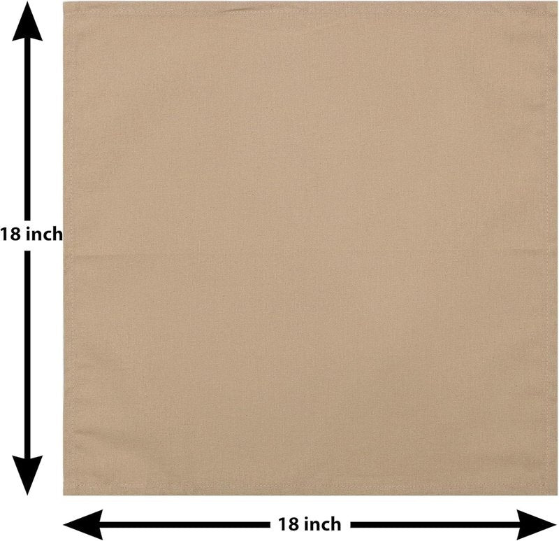 Set of 12 Cloth Napkins, 18 X 18 Inches, 100% Cotton Everyday Use Premium Quality Cloth Napkins with Mitered Corners Ultra Soft Absorbent Dinner Table Cloth Decor Oversized Napkins for Parties, Linen