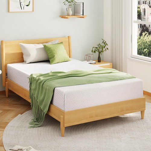 EGOHOME Memory Foam Mattress for Kids - 5 Inch Cooling Gel, Medium Firm Support | 75''L x 54''W, White