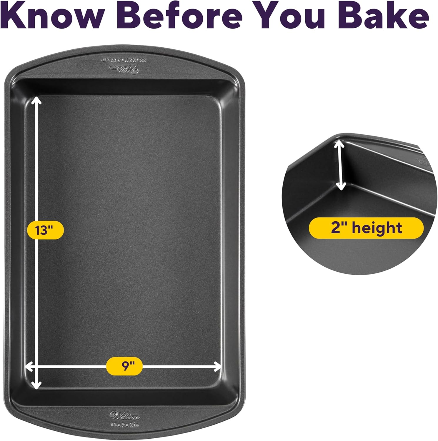 Wilton Gold Non-Stick Baking Pan - 13 x 9 Inch Oblong Cold-Rolled Steel Bakeware, PFAS-Free