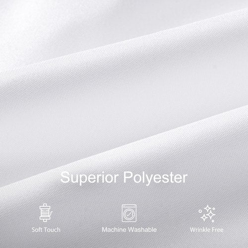 joybest 8 Pack Round Tablecloths 90 Inch White Table Cloth for 30-60 Inch Tables, Washable Polyester Fabric Table Cover for Wedding, Party, Reception, Banquet