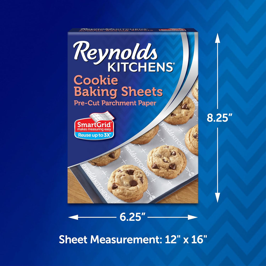 Reynolds Kitchens Pre-Cut Parchment Paper Baking Sheets - 600 Total Sheets | 25 Count Pack